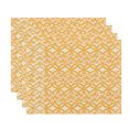 thumbnail image 1 of Simply Daisy, 18 x 14 Inch, Greeko Simple, Geometric Print Placemat (Set of 4), Yellow, 1 of 2