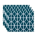 thumbnail image 1 of Simply Daisy, 18 x 14 Inch Ovals and Stripes Geometric Print Placemat (set of 4), Blue, 1 of 2