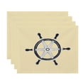 thumbnail image 1 of Simply Daisy, 18 x 14 Inch, Ship Wheel, Geometric Print Placemat (Set of 4), Yellow, 1 of 2