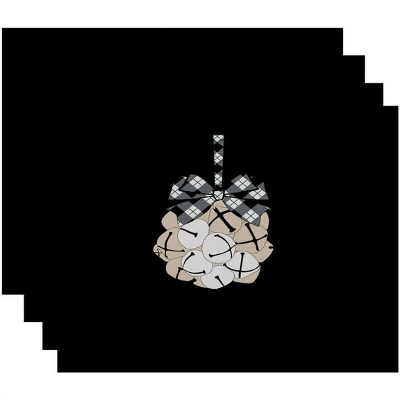 Simply Daisy 18" x 14" Jingle Bells Geometric Print Placemat