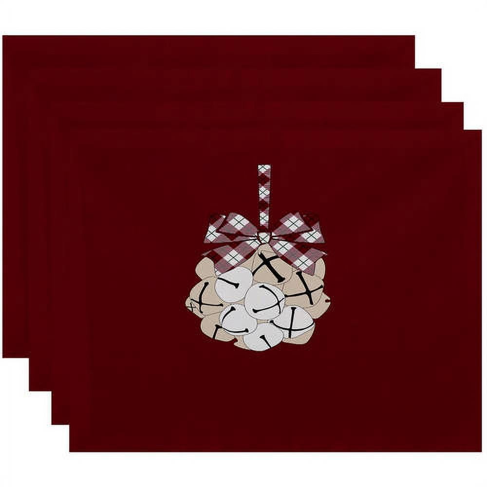 Simply Daisy 18" x 14" Jingle Bells Geometric Print Placemat
