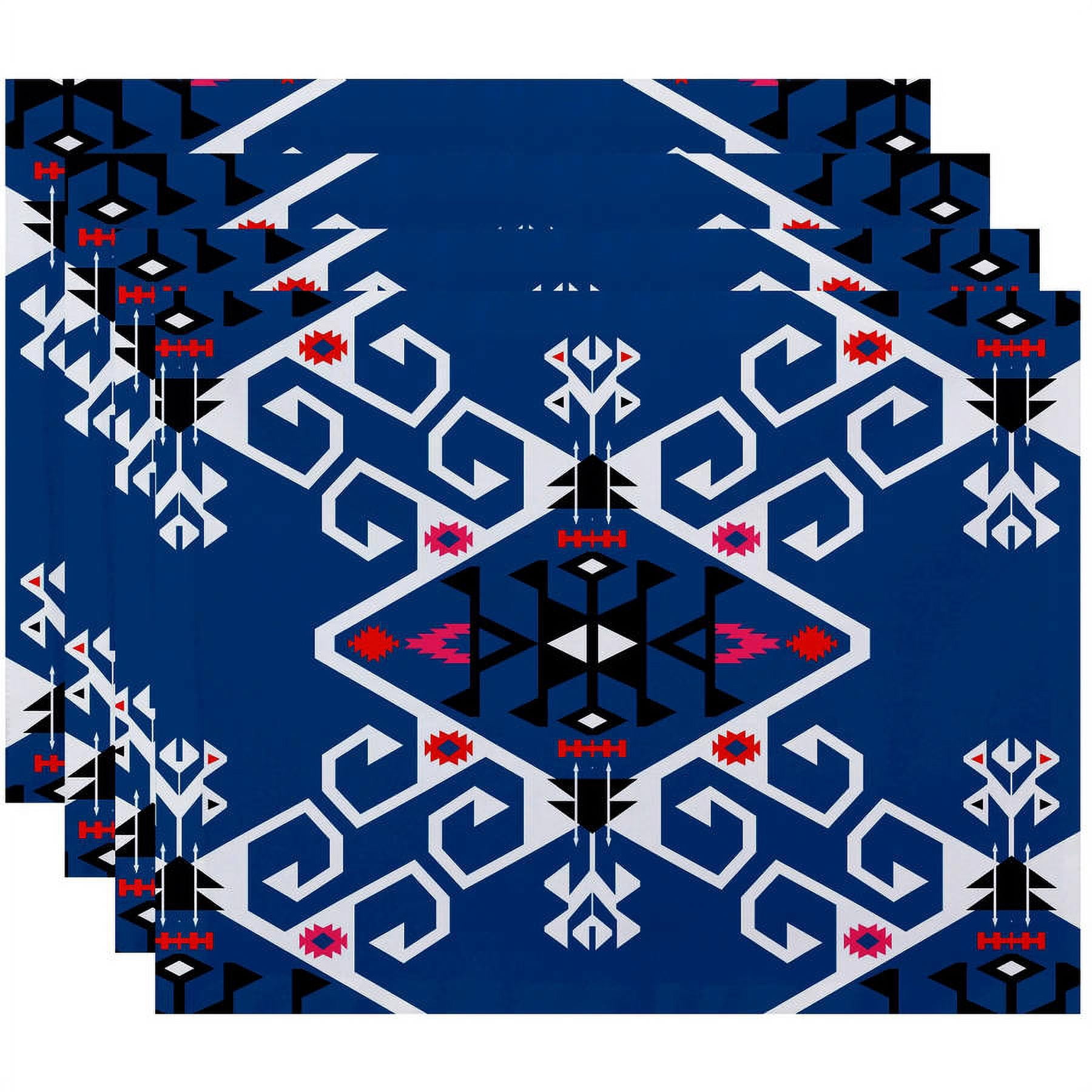 Simply Daisy 18" x 14" Jodhpur Medallion Geometric Print Placemat