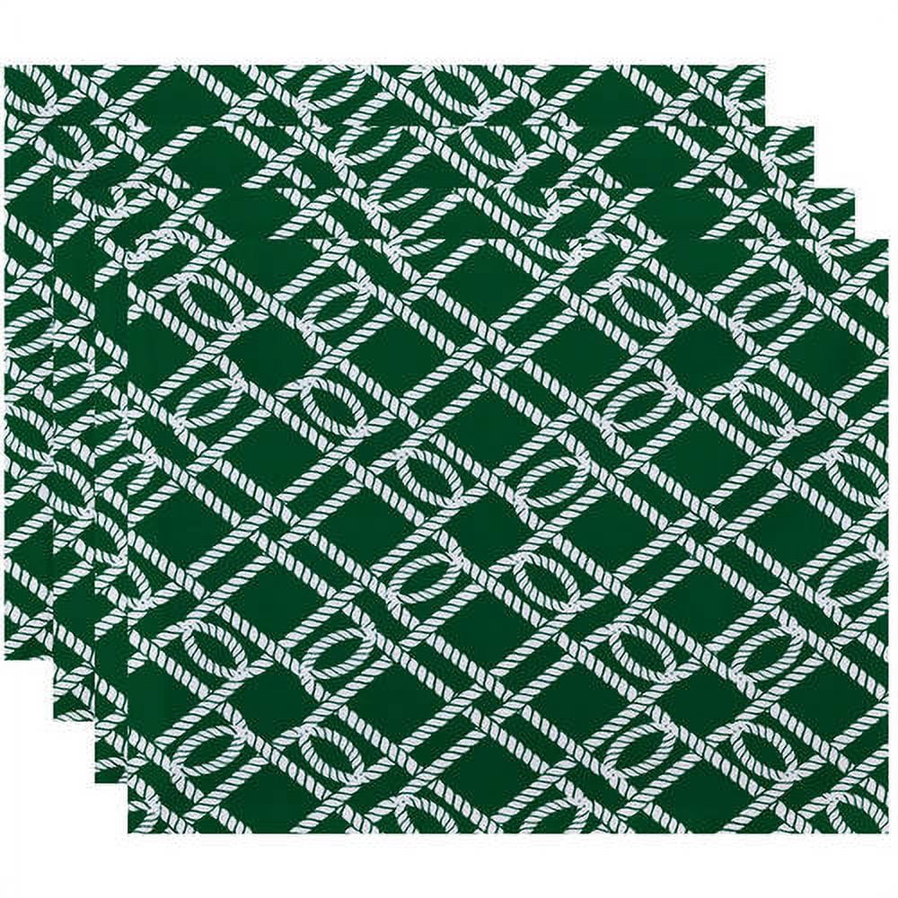 Simply Daisy 18" x 14" Know the Ropes Geometric Print Placemats, Set of 4