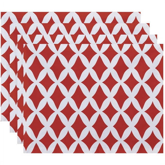 Simply Daisy 18" x 14" Lattice Kravitz Geometric Print Placemat