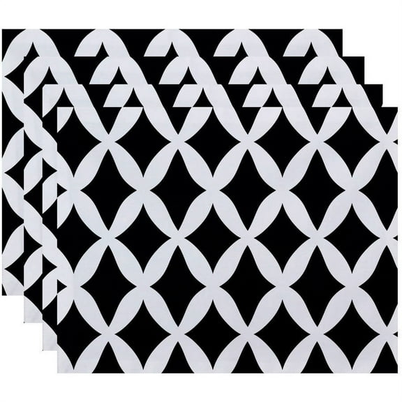 Simply Daisy 18" x 14" Lattice Kravitz Geometric Print Placemat