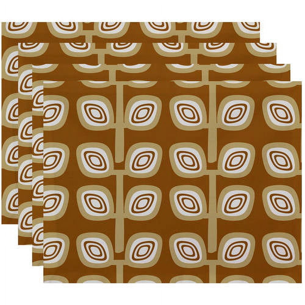 Simply Daisy 18" x 14" Leaf Tree Geometric Print Placemats, Set of 4