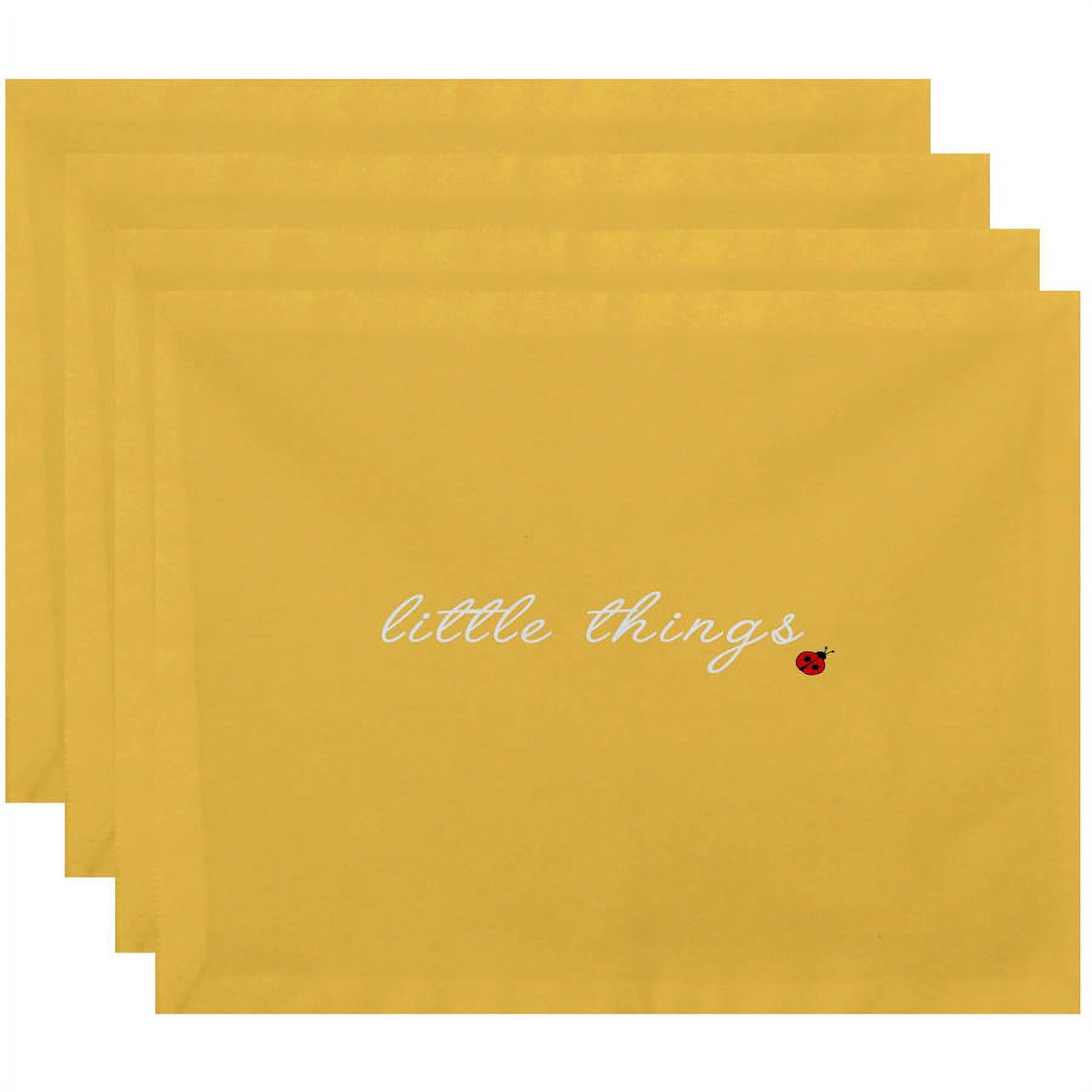 Simply Daisy 18" x 14" Little Things Word Print Placemats, Set of 4