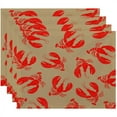 thumbnail image 1 of Simply Daisy 18" x 14" Lobster Fest Animal Print Placemat, 1 of 1