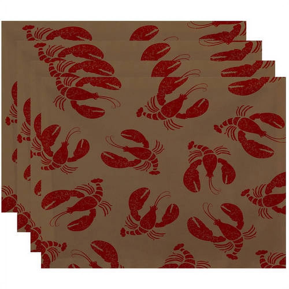 Simply Daisy 18" x 14" Lobster Fest Animal Print Placemat