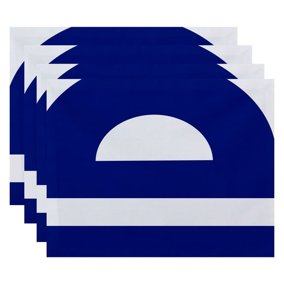 Simply Daisy 18" x 14" Lock Geometric Print Placemat, Set of 4