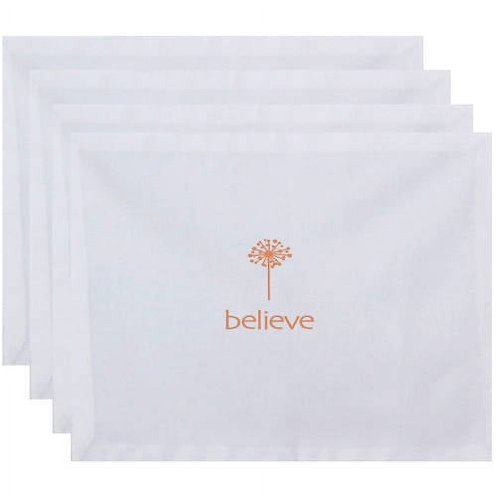 Simply Daisy 18" x 14" Make a Wish Word Print Placemats, Set of 4