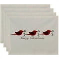 thumbnail image 1 of Simply Daisy 18" x 14" Merry Christmas Birds Word Print Placemats, Set of 4, 1 of 2