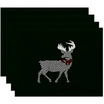 Simply Daisy 18" x 14" Merry Deer Animal Print Placemat