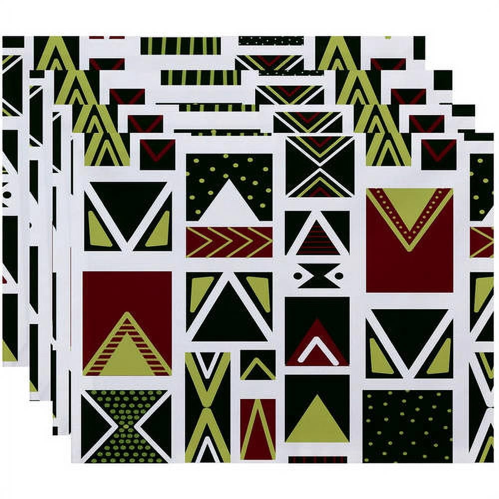 Simply Daisy 18" x 14" Merry Susan Geometric Print Placemats, Set of 4