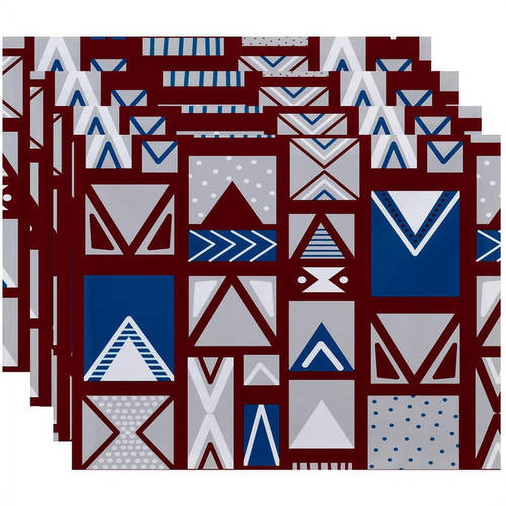 Simply Daisy 18" x 14" Merry Susan Geometric Print Placemats, Set of 4