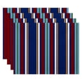 thumbnail image 1 of Simply Daisy 18" x 14" Multi-Stripe Stripe Print Placemat, Set of 4, 1 of 5