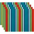 thumbnail image 1 of Simply Daisy 18" x 14" Multi-Stripe Stripe Print Placemat, Set of 4, 1 of 5