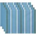thumbnail image 1 of Simply Daisy 18" x 14" Multi-Stripe Stripe Print Placemat, Set of 4, 1 of 5