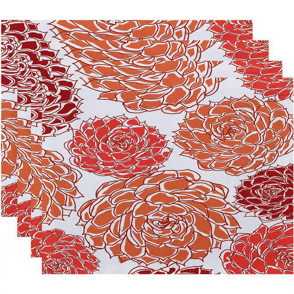 Simply Daisy 18" x 14" Olivia Floral Print Placemat (Set of 4)