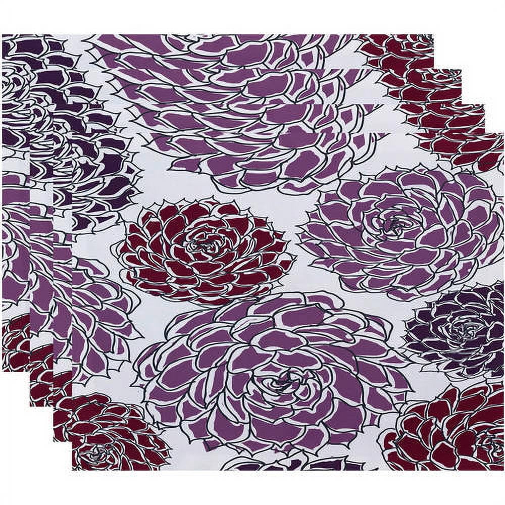 Simply Daisy 18" x 14" Olivia Floral Print Placemat (Set of 4)