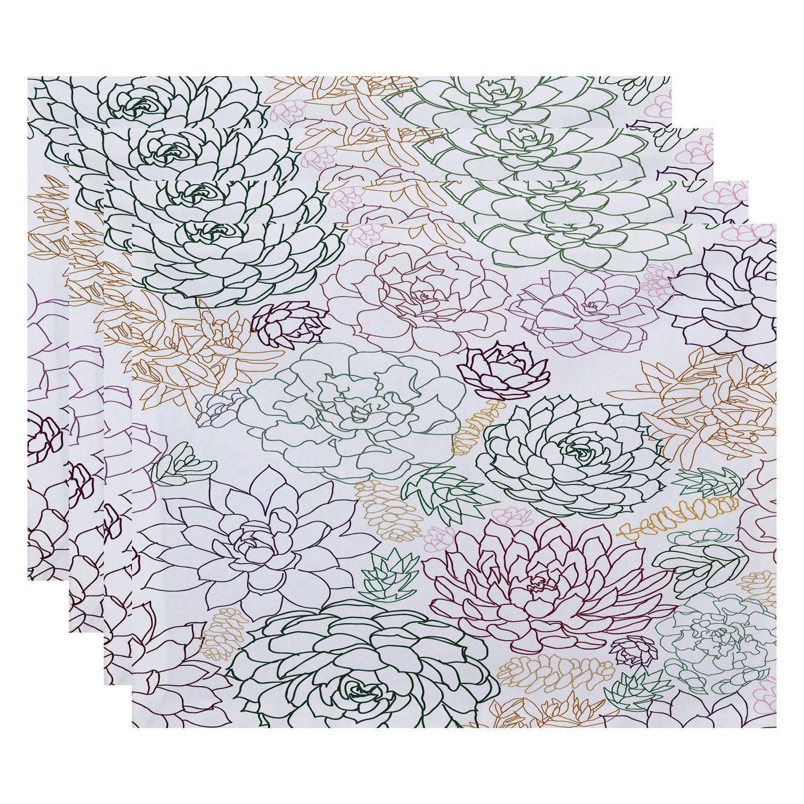 Simply Daisy 18" x 14" Opal Floral Print Placemat (Set of 4)