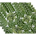 thumbnail image 1 of Simply Daisy 18" x 14" Palm Leaves Floral Print Placemat (Set of 4), 1 of 4