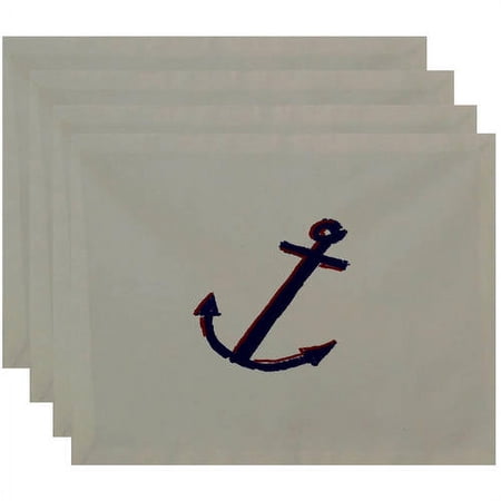 Simply Daisy 18" x 14" Polyester Decorative Placemats, Set of 4