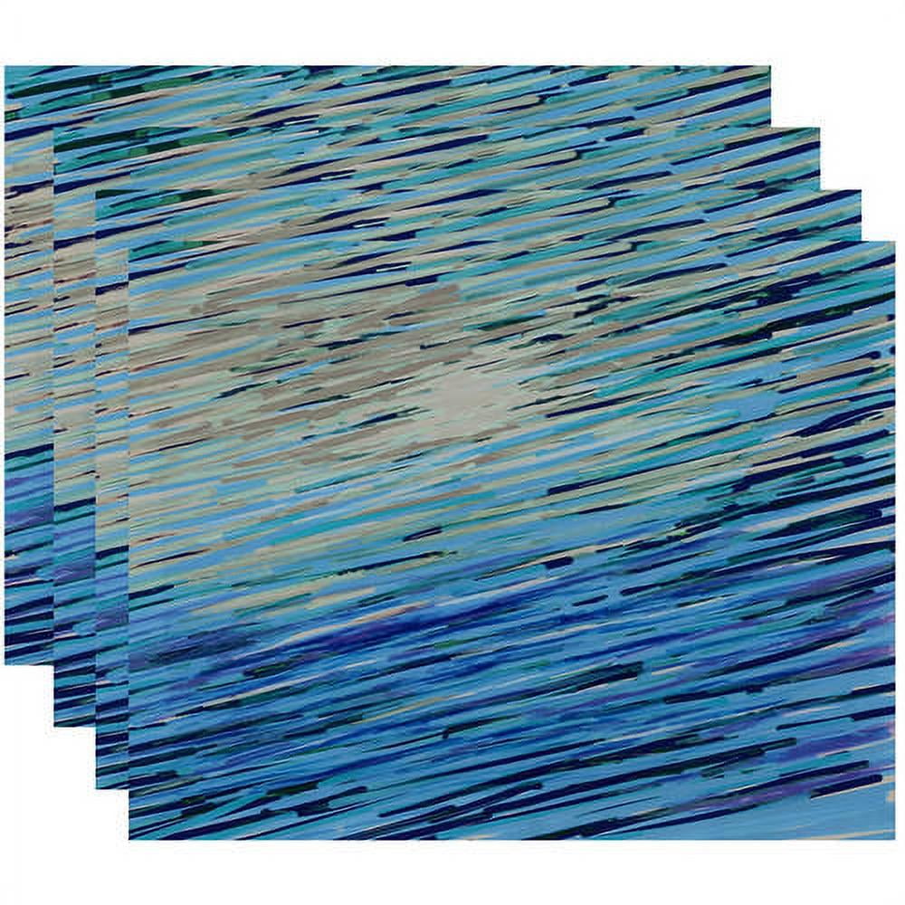 Simply Daisy 18" x 14" Polyester Decorative Placemats, Set of 4