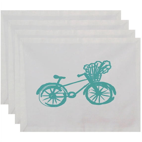 Simply Daisy 18" x 14" Polyester Decorative Placemats, Set of 4