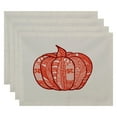 thumbnail image 1 of Simply Daisy 18" x 14" Pumpkin Patch Geometric Print Placemats, Set of 4, 1 of 2