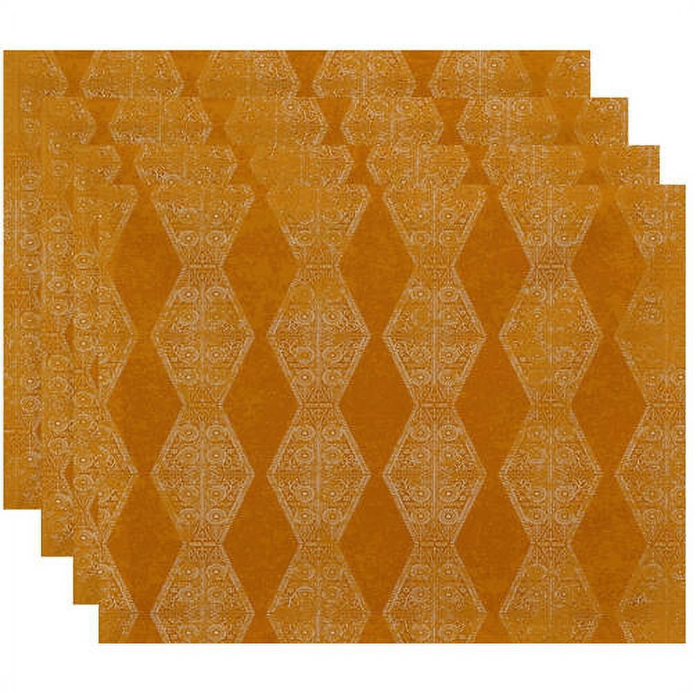 Simply Daisy 18" x 14" Pyramid Stripe Geometric Print Placemats, Set of 4