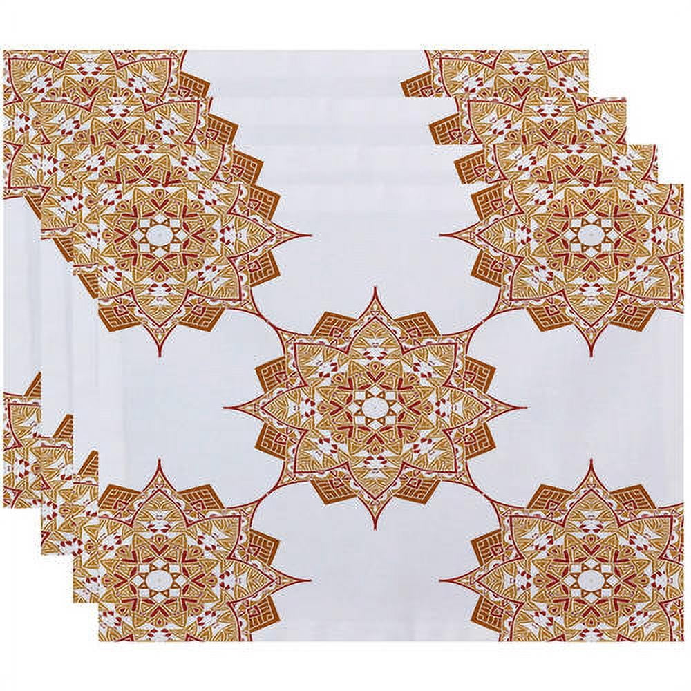 Simply Daisy 18" x 14" Rhapsody Geometric Print Placemats, Set of 4