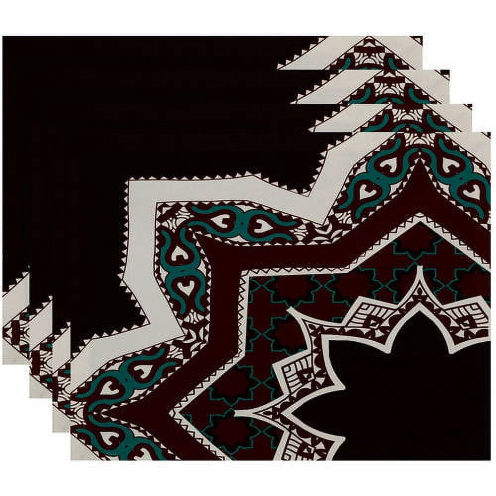 Simply Daisy 18" x 14" Rising Star Geometric Print Placemats, Set of 4
