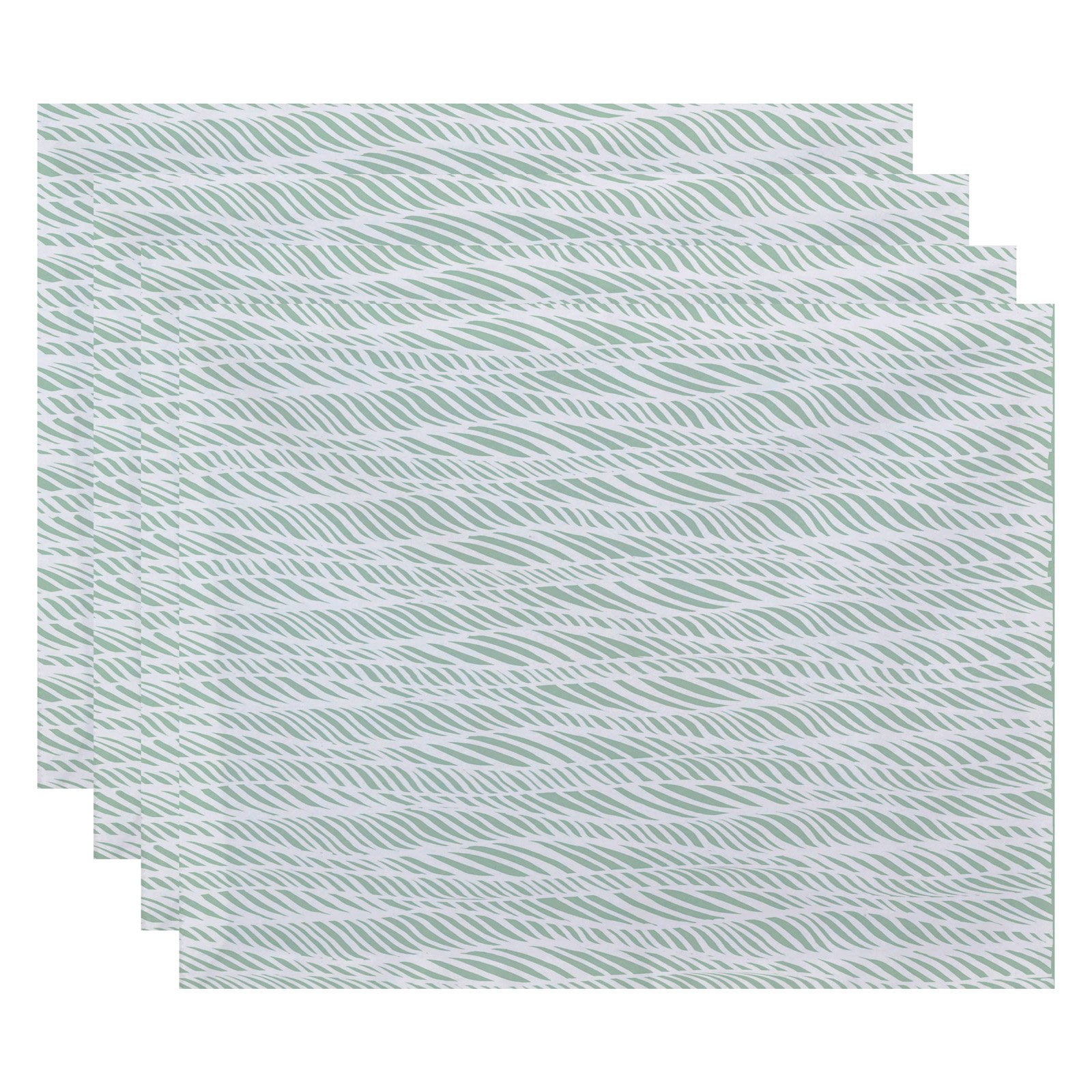 Simply Daisy 18" x 14" Rolling Waves Geometric Print Placemat, Set of 4