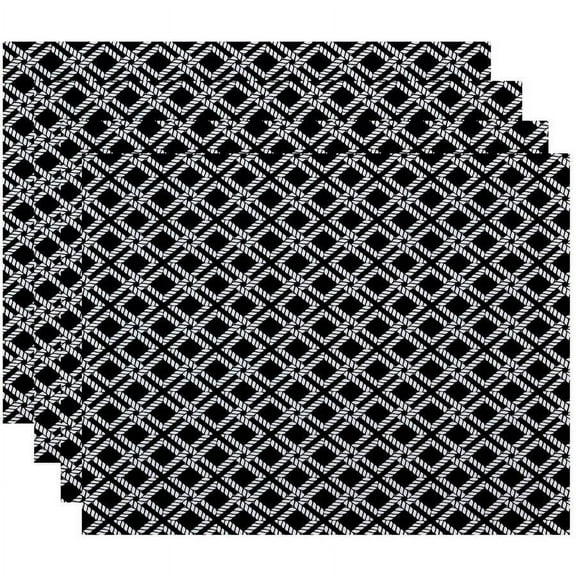 Simply Daisy 18" x 14" Rope Rigging Geometric Print Placemat