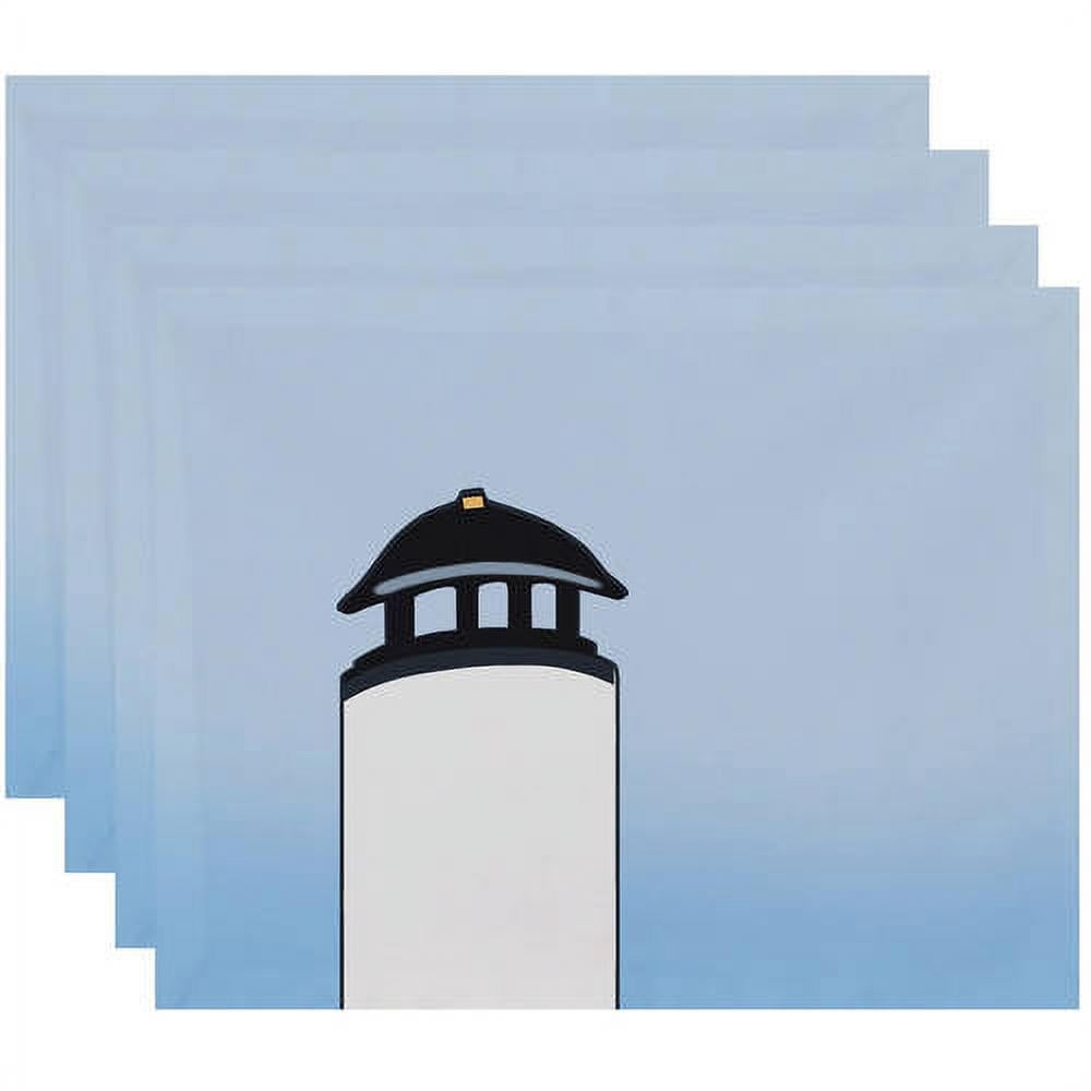 Simply Daisy 18" x 14" Safe Harbor (navy one) Geometric Print Placemats, Set of 4