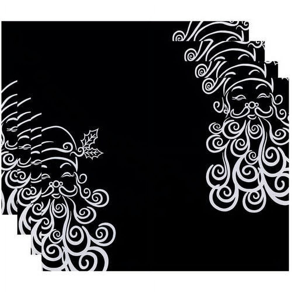 Simply Daisy 18" x 14" Santa Baby Holiday Print Placemats, Set of 4
