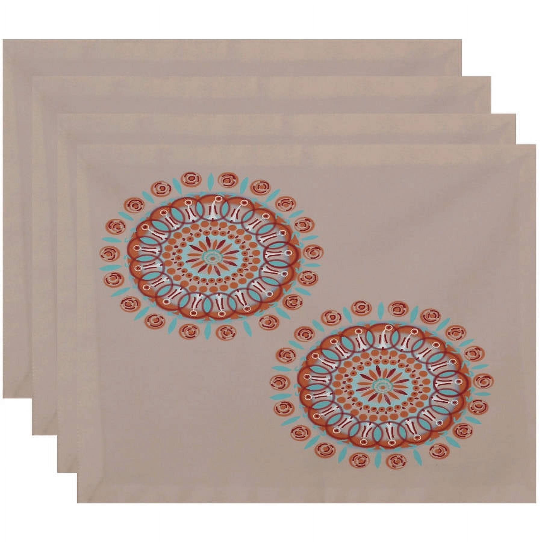 Simply Daisy 18" x 14" Sea Flower Geometric Print Placemat