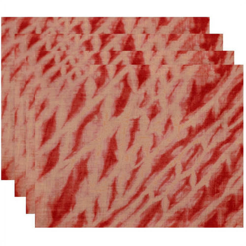 Simply Daisy 18" x 14" Shibori Stripe Geometric Print Placemats, Set of 4