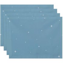 Simply Daisy 18" x 14" Shining Stars Holiday Geometric Print Placemats, Set of 4
