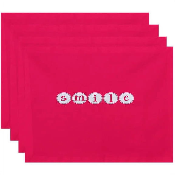 Simply Daisy 18" x 14" Smile Word Print Placemat