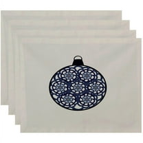 Simply Daisy 18" x 14" Snowflake Bulb Geometric Print Placemat