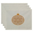 thumbnail image 1 of Simply Daisy 18" x 14" Snowflake Bulb Geometric Print Placemat, 1 of 2