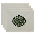 thumbnail image 1 of Simply Daisy 18" x 14" Snowflake Bulb Geometric Print Placemats, Set of 4, 1 of 2