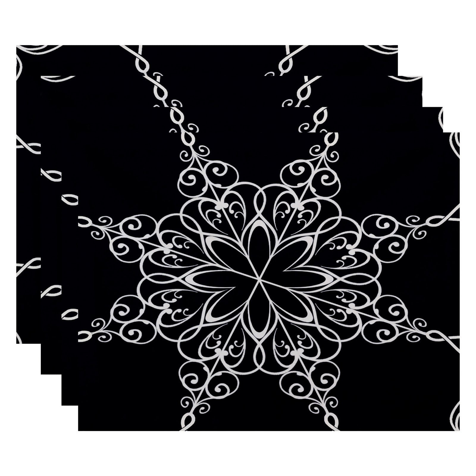 Simply Daisy 18" x 14" Snowflake Geometric Print Placemat