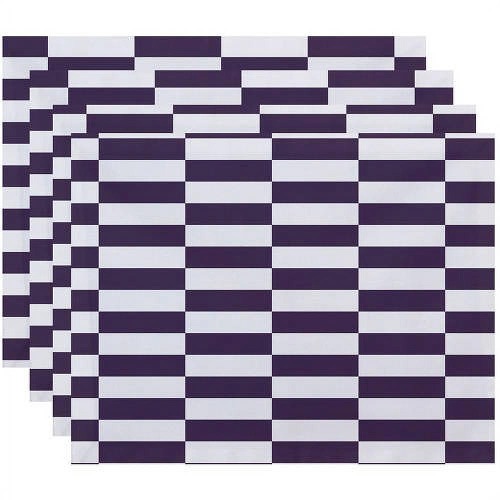 Simply Daisy 18" x 14" Stair Stepping Stripes Print Placemat