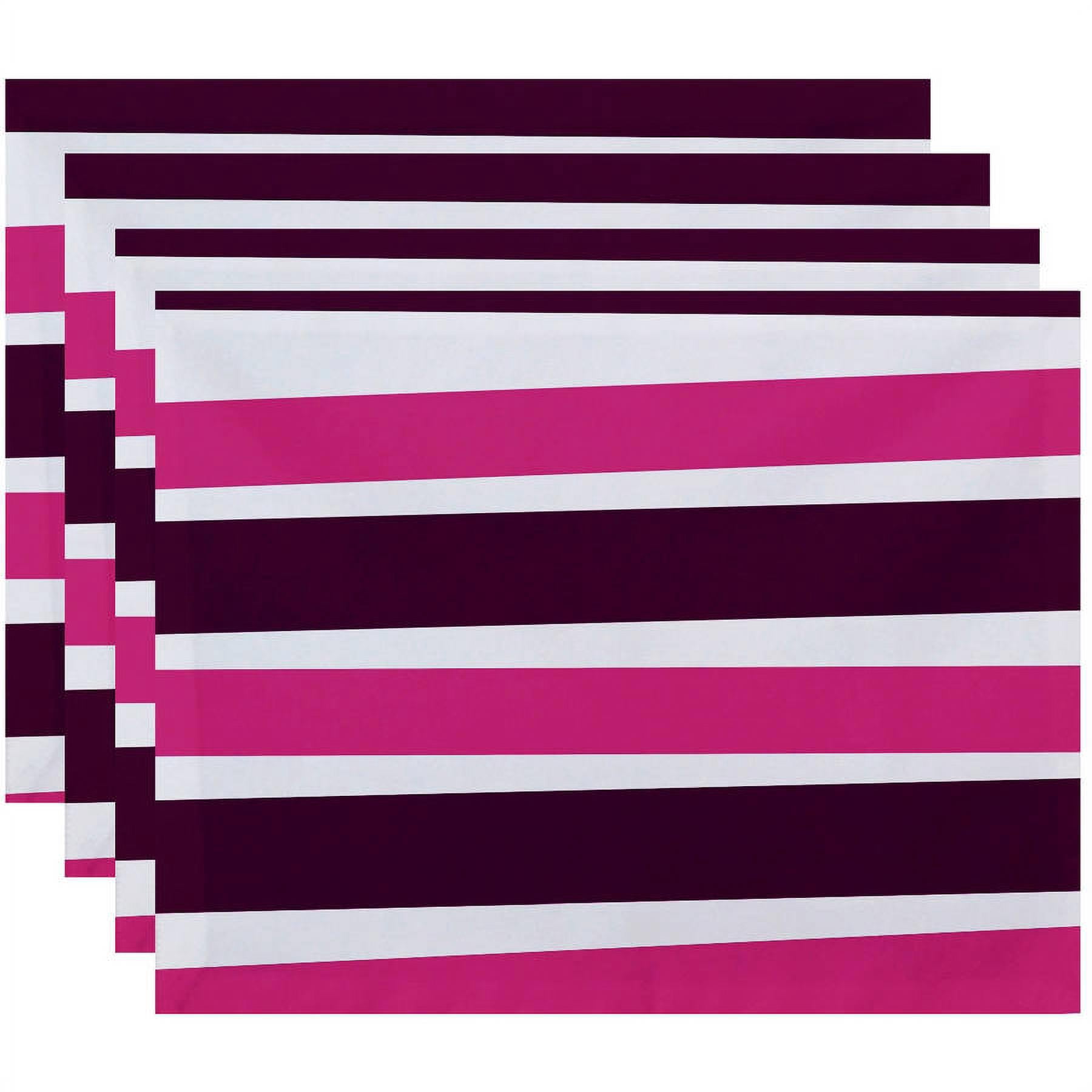 Simply Daisy 18" x 14" Stripes Stripe Print Placemats, Set of 4