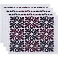 thumbnail image 1 of Simply Daisy 18" x 14" Tiki Square Geometric Print Placemat (Set of 4), 1 of 4