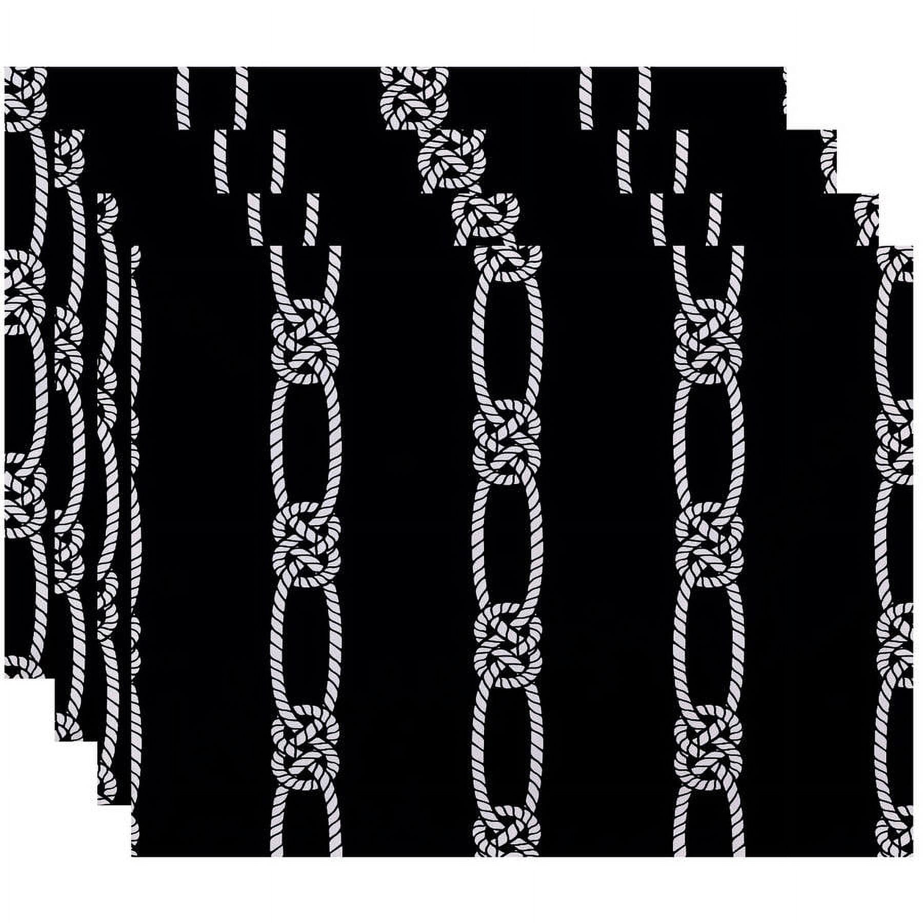 Simply Daisy 18" x 14" Tom Foolery Stripe Print Placemats, Set of 4