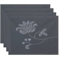 thumbnail image 1 of Simply Daisy 18" x 14" Traditional Flower-Single Bloom Floral Print Placemats, Set of 4, 1 of 1